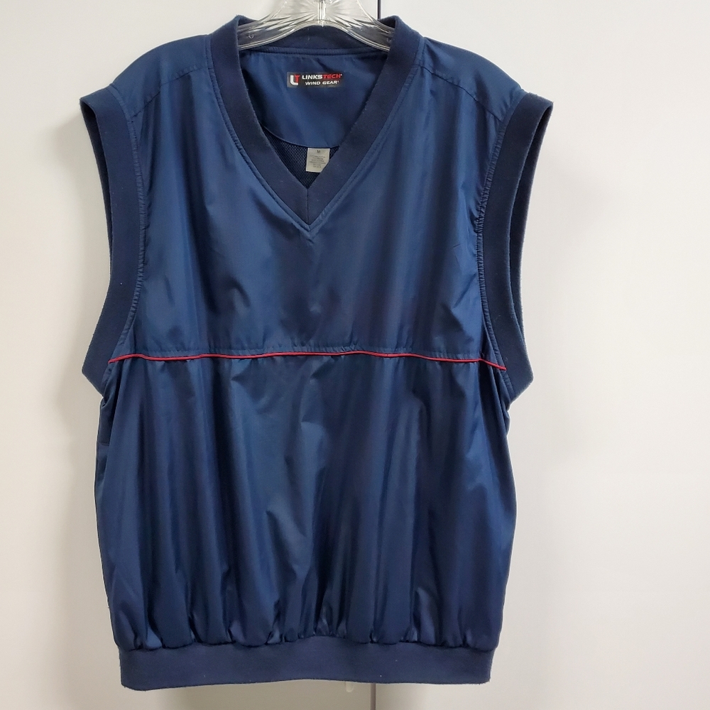 LinksTech wind vest, Med, navy